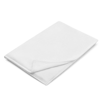 Einundzwanzig Bitcoin throw blanket folded on a white background, showing the printed front and the plain white reverse side.