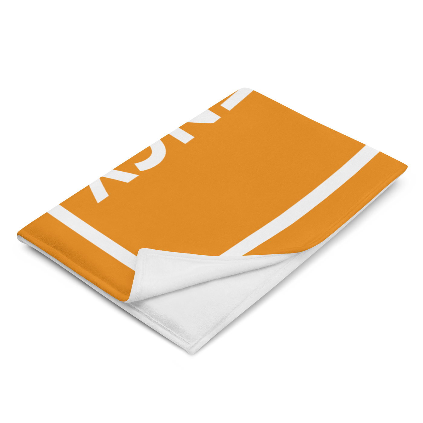 Emergency Exit Bitcoin throw blanket folded on a white background, showing the printed front and the plain white reverse side.