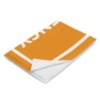 Emergency Exit Bitcoin throw blanket folded on a white background, showing the printed front and the plain white reverse side.