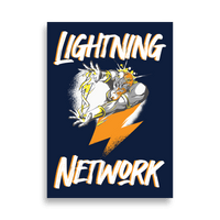 Zeus Supporter Bitcoin poster on thick matte paper supporting bitcoin and lightning network development