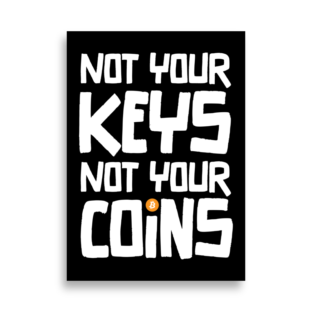 Not your Keys Not your Coins Poster