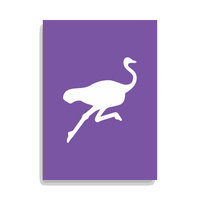 Nostr Poster featuring ostrich mascot printed on thick matte A4 paper with high-quality finish