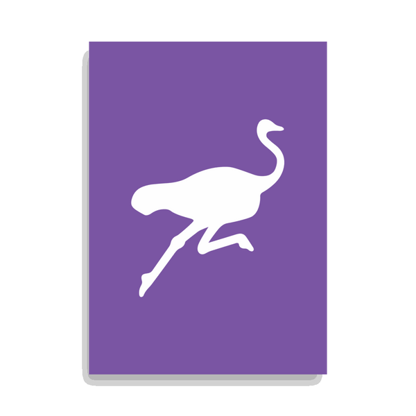 Nostr Poster featuring ostrich mascot printed on thick matte A4 paper with high-quality finish