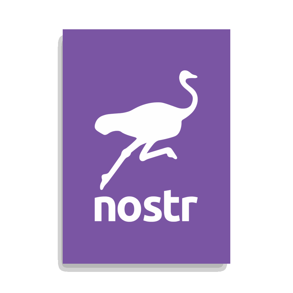 Nostr poster promoting censorship-free social networks with bitcoin revolution theme on matte A4 paper