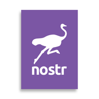 Nostr poster promoting censorship-free social networks with bitcoin revolution theme on matte A4 paper