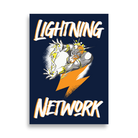 Zeus Supporter Bitcoin poster on thick matte paper supporting bitcoin and lightning network development