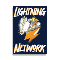 Zeus Supporter Bitcoin poster showcasing support for Bitcoin and Lightning Network on high-quality matte paper