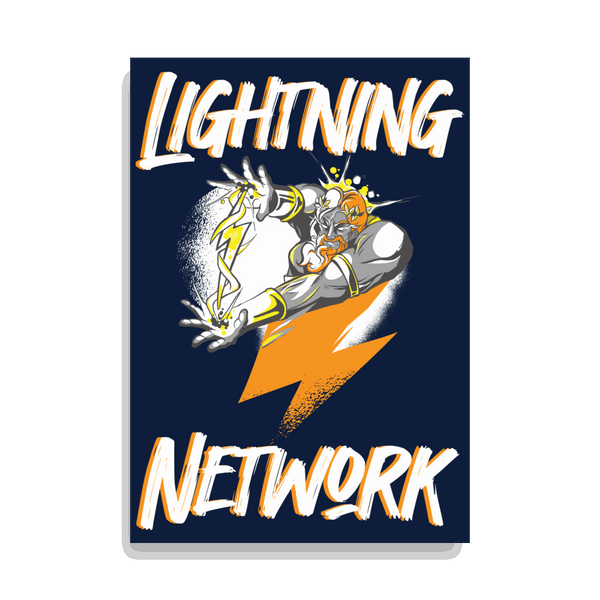 Zeus Supporter Bitcoin poster showcasing support for Bitcoin and Lightning Network on high-quality matte paper