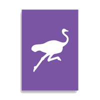 Nostr Poster featuring a stylized ostrich mascot on matte thick paper for room and office decor