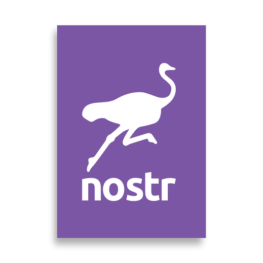 Front view of a 70x100cm nostr poster.