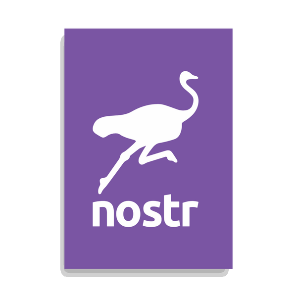 Nostr poster promoting censorship-free communication with bitcoin revolution theme on matte A4 paper
