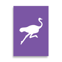 Nostr Poster featuring a stylized ostrich mascot on matte thick paper for room and office decor
