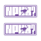 Front view of 2 nostr stickers