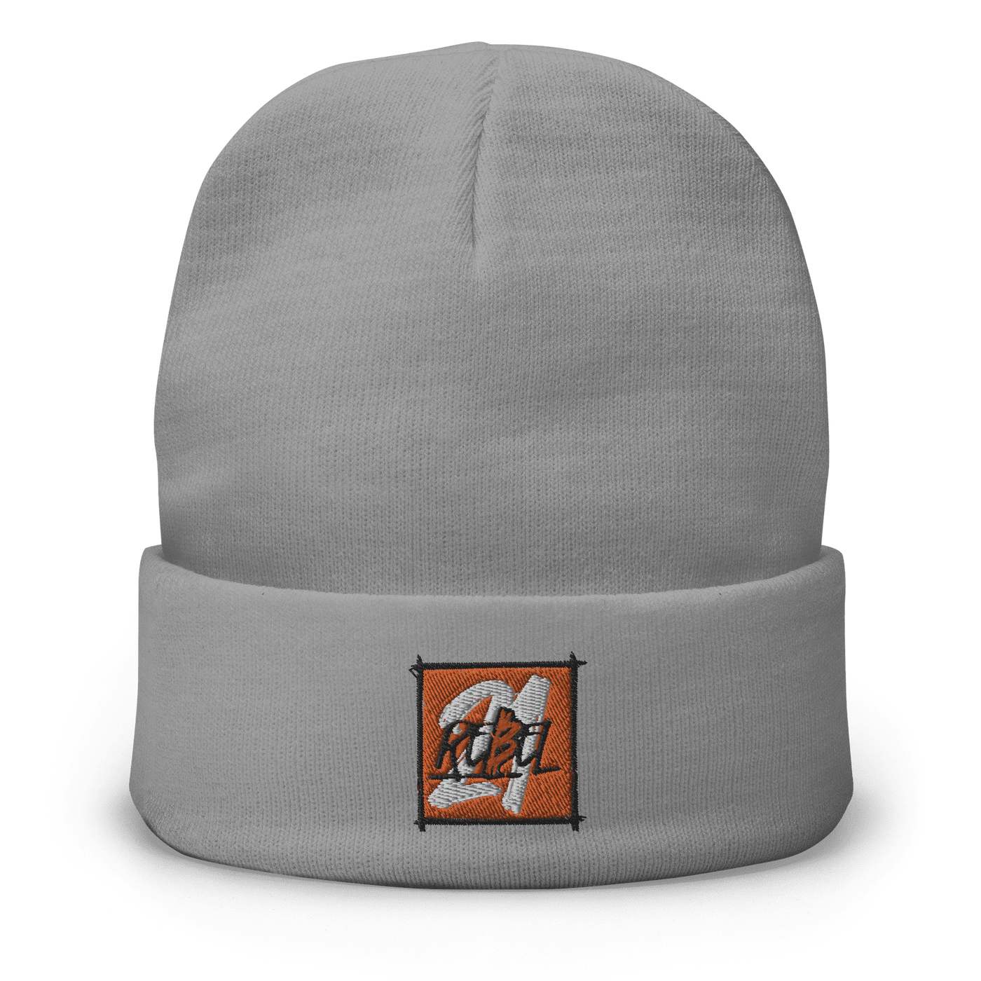 Black embroidered Bitcoin beanie with snug fit and breathable cotton blend