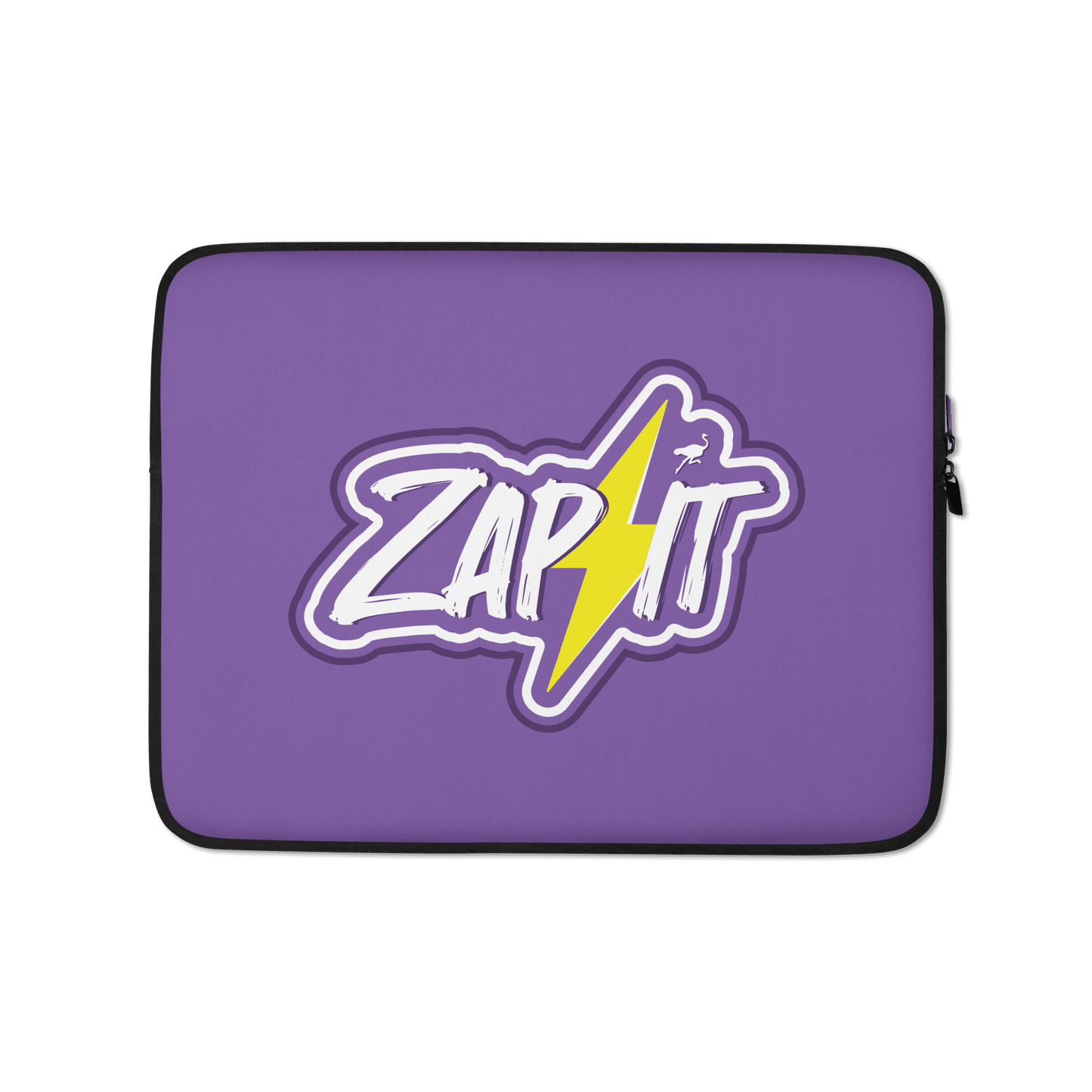 Front view of a purple 13 inch nostr laptop sleeve.