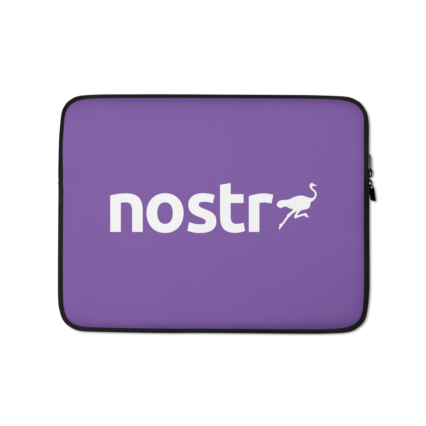 Nostr nostr laptop sleeve, front view.