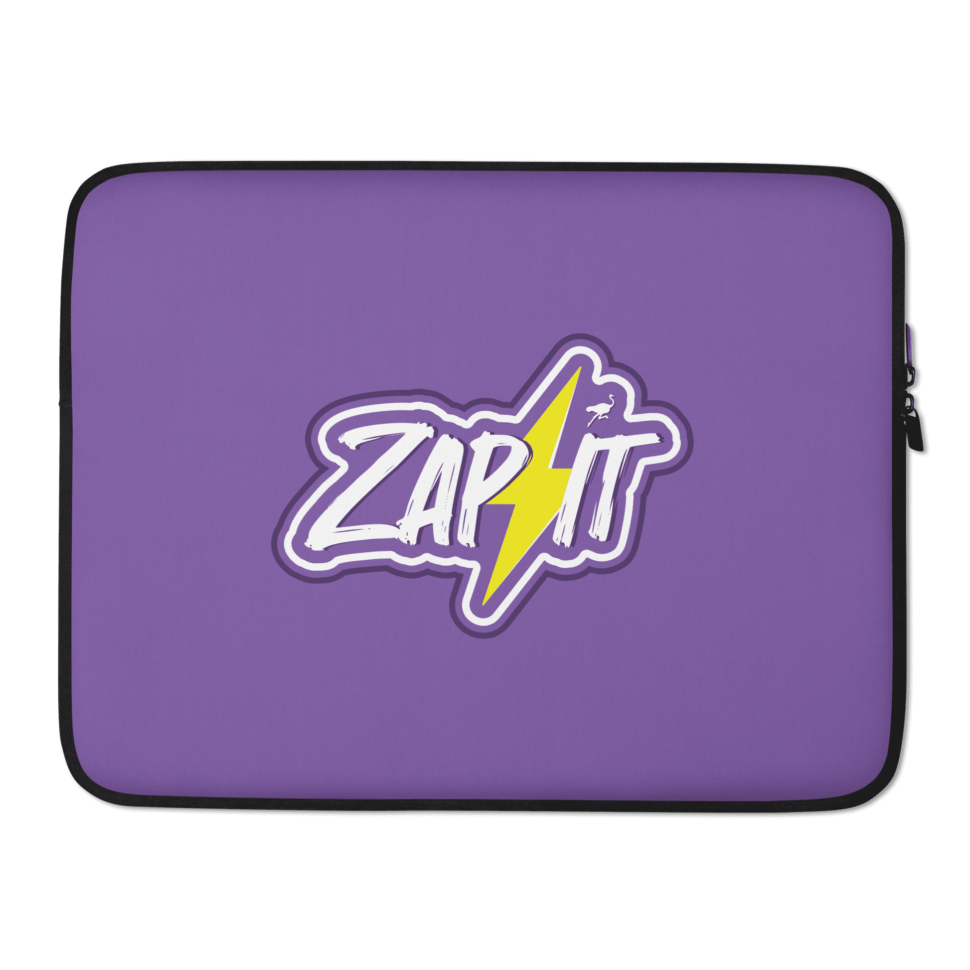 Front view of a purple 15 inch nostr laptop sleeve.