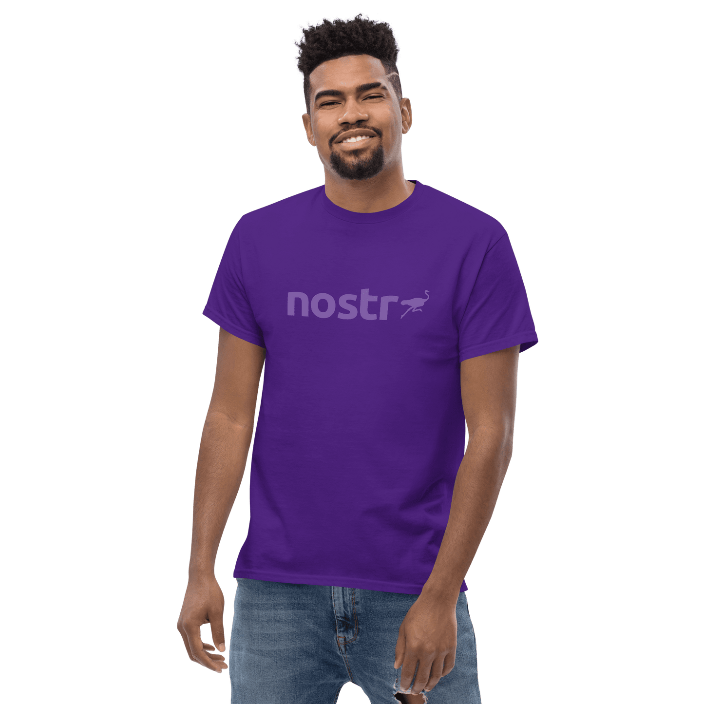 Nostr | Lila Nostr T-Shirt für Männer