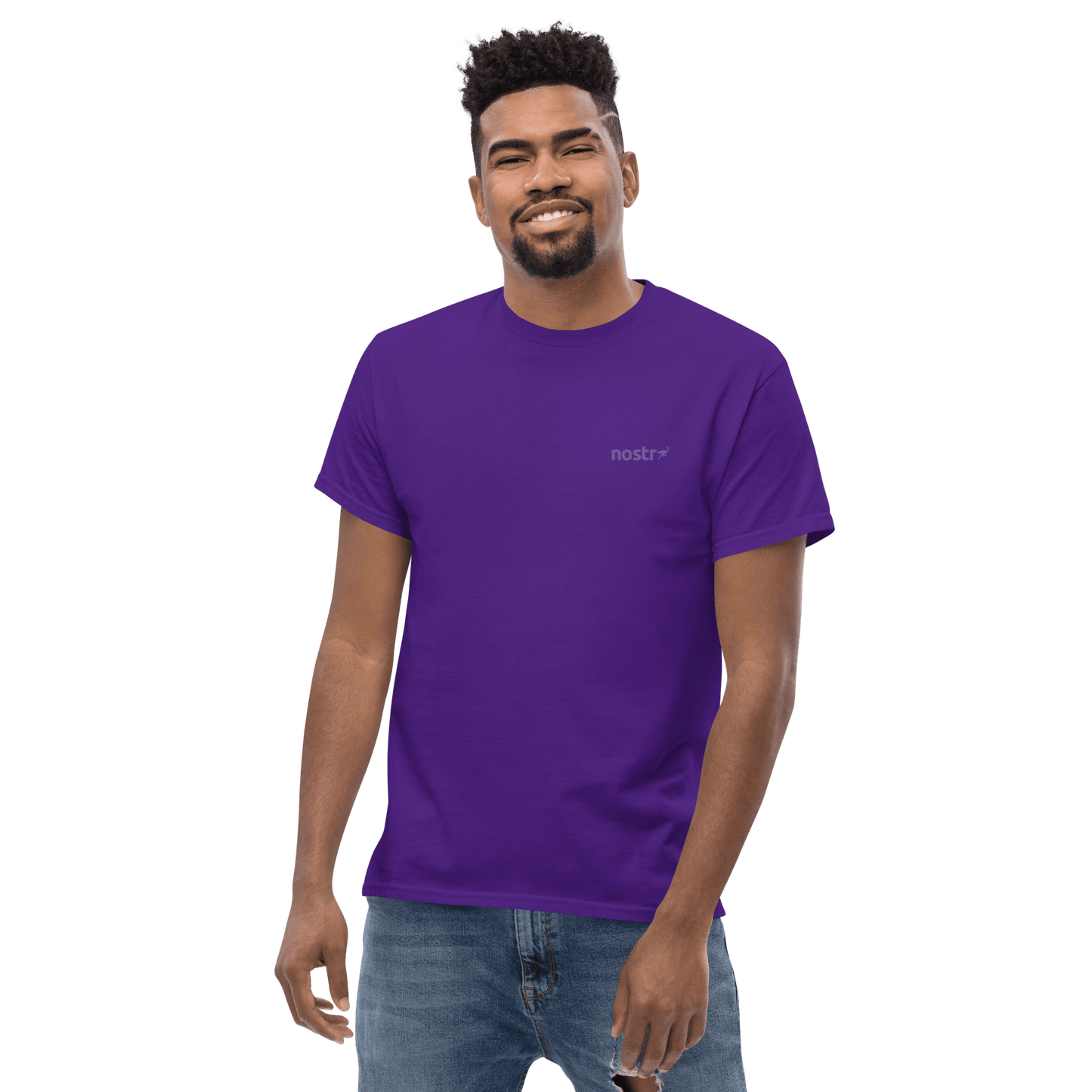 Nostr | Embroidered Purple Nostr T-Shirt