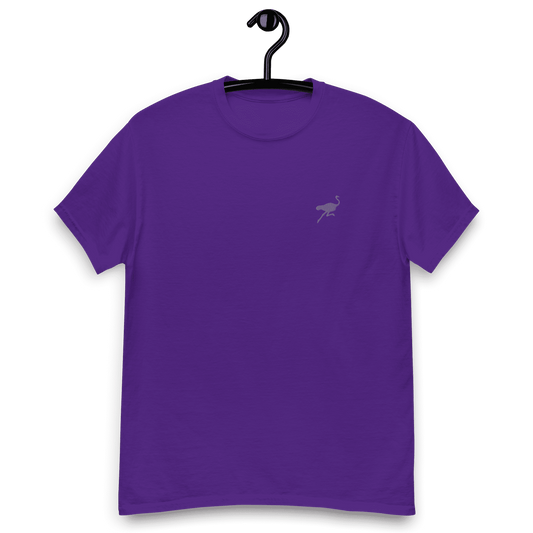 Nostrich | Besticktes Lila Nostr T-Shirt für Männer