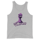 Front view of a athletic heather nostr tank top.