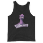 Front view of a charcoal black nostr tank top.