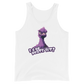 Front view of a white nostr tank top.