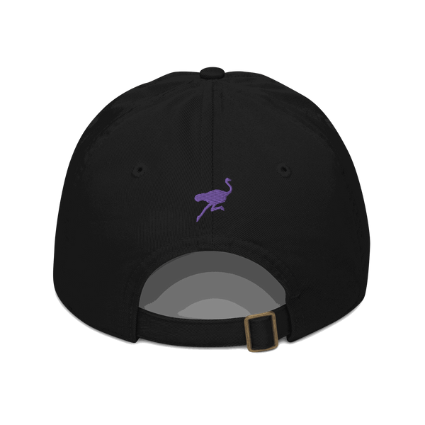 Back view of a black nostr dad hat.