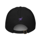 Back view of a black nostr dad hat.