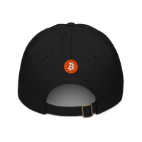 Einundzwanzig organic bitcoin dad hat in Black, back view.