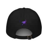 Nostr organic nostr dad hat in Black, back view.