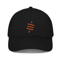 Organic cotton bitcoin dad hat with sats symbol embroidery