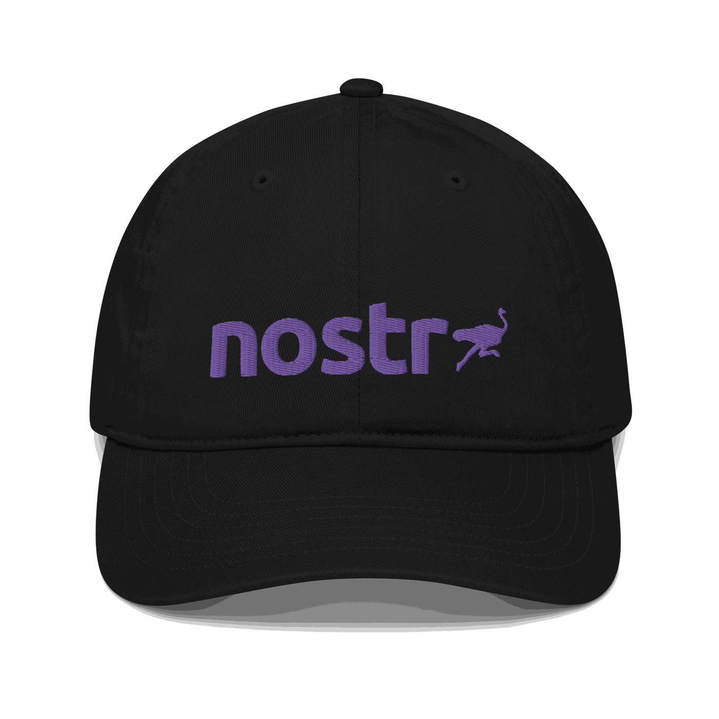 Organic Nostr Dad Hat made from 100% sustainable cotton with adjustable brass closure