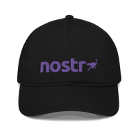 Organic Nostr Dad Hat made from 100% sustainable cotton with adjustable brass closure