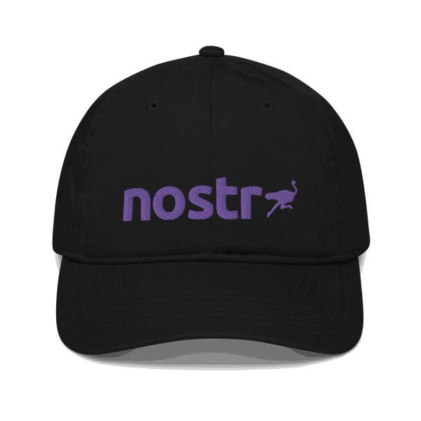 Organic Nostr Dad Hat made from 100% sustainable cotton with adjustable brass closure