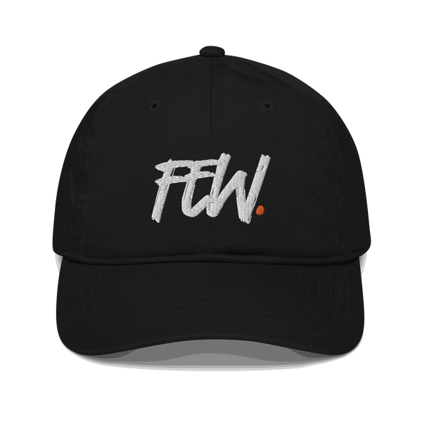 Organic Bitcoin dad hat made from 100% organic cotton with adjustable brass slider closure