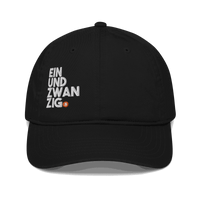 Einundzwanzig organic cotton bitcoin dad hat with adjustable brass slider closure and eco-friendly design