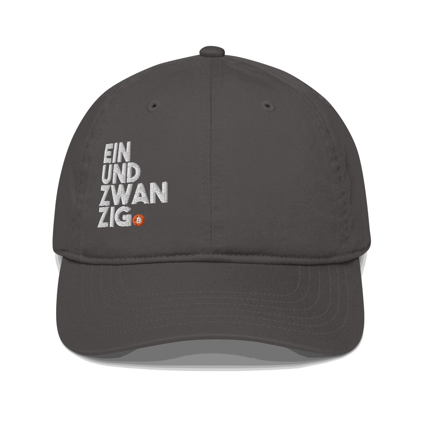 Einundzwanzig organic bitcoin dad hat made of 100% organic cotton with adjustable closure and sustainable design