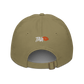 Back view of a jungle colored bitcoin dad hat.