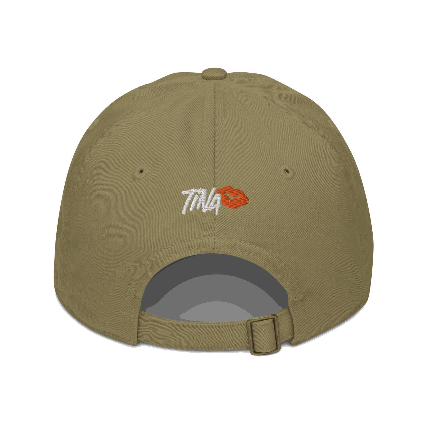 Back view of a jungle colored bitcoin dad hat.