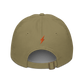 Back view of a jungle colored bitcoin dad hat.