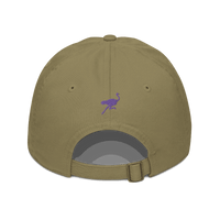 Back view of a jungle colored nostr dad hat.