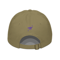 Back view of a jungle colored nostr dad hat.