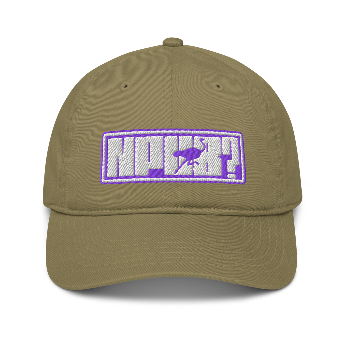 nPub? organic nostr dad hat in Jungle, front view.
