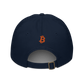 Back view of a pacific blue bitcoin dad hat.