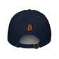 Back view of a pacific blue bitcoin dad hat.