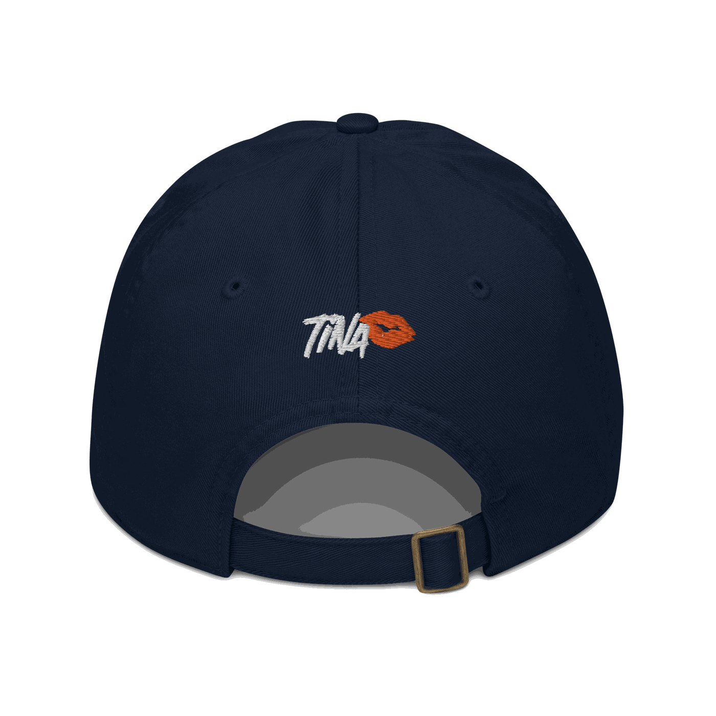 Back view of a pacific blue bitcoin dad hat.
