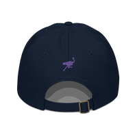 Back view of a pacific blue nostr dad hat.