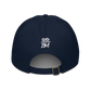 Back view of a pacific blue bitcoin dad hat.