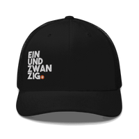Einundzwanzig bitcoin trucker cap with mesh back and embroidered logo